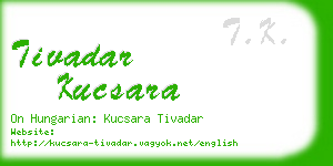 tivadar kucsara business card